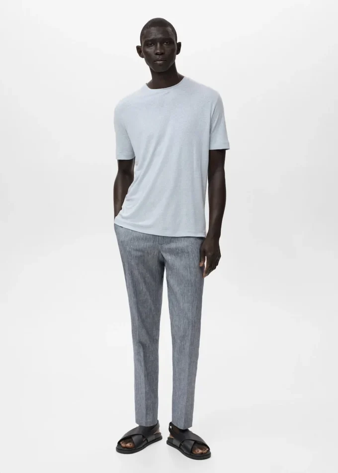 Lněné slim fit tričko Lněné slim fit tričko