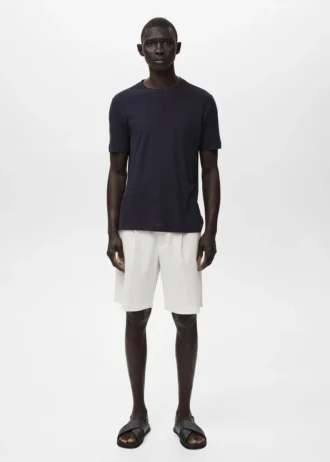 Lněné slim fit tričko