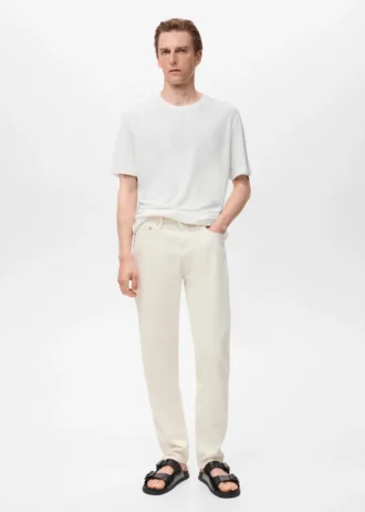 Lněné slim fit tričko