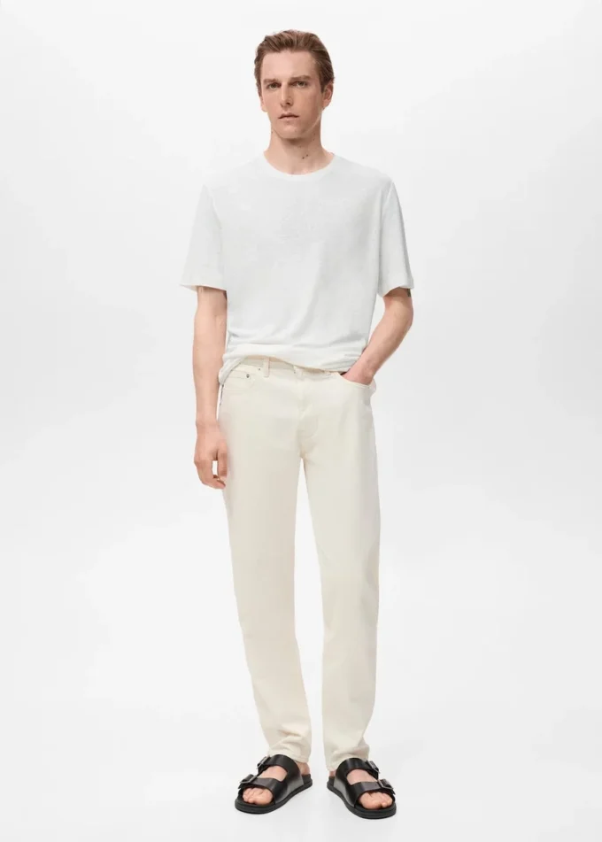 Lněné slim fit tričko Lněné slim fit tričko