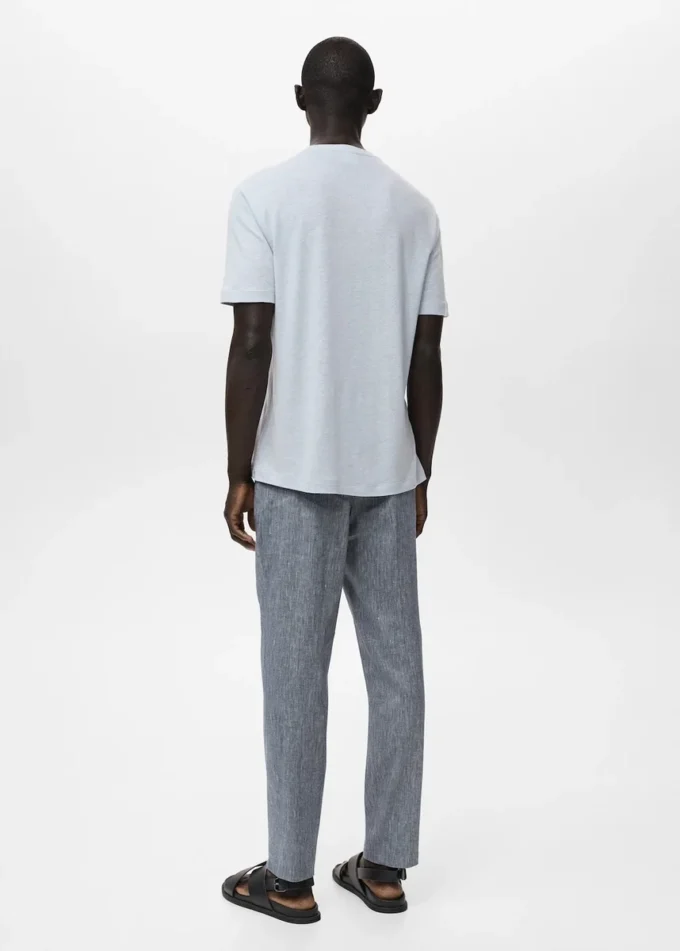 Lněné slim fit tričko Lněné slim fit tričko