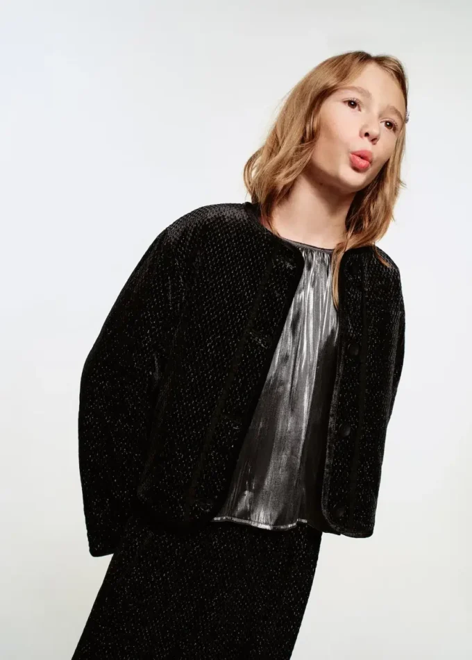 Lurexová bunda s knoflíky Lurexová bunda s knoflíky