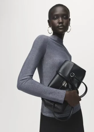 Lurexové tričko s perkinsovým výstřihem