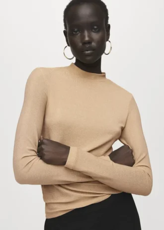 Lurexové tričko s perkinsovým výstřihem