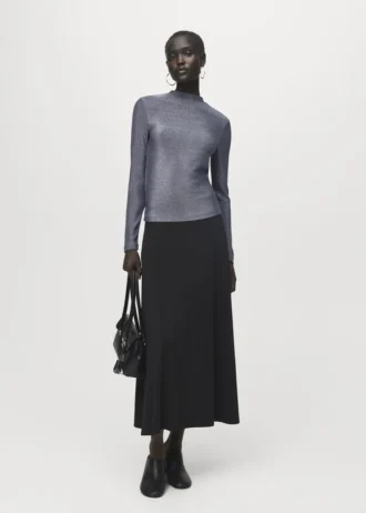 Lurexové tričko s perkinsovým výstřihem