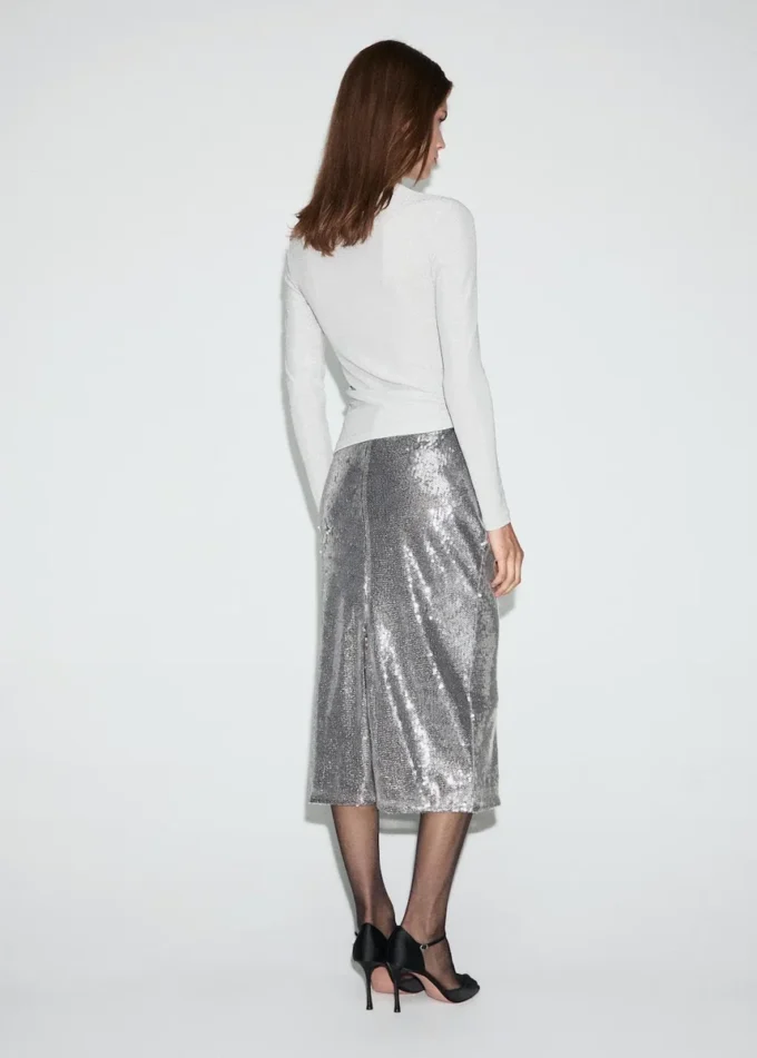 Lurexové tričko s perkinsovým výstřihem Lurexové tričko s perkinsovým výstřihem