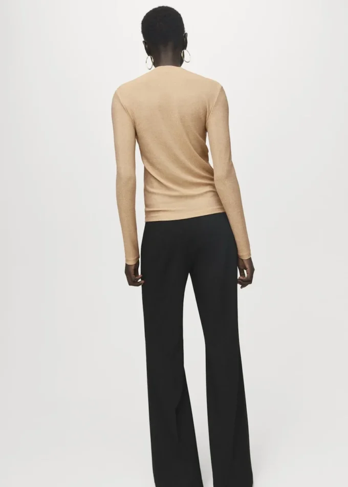 Lurexové tričko s perkinsovým výstřihem Lurexové tričko s perkinsovým výstřihem