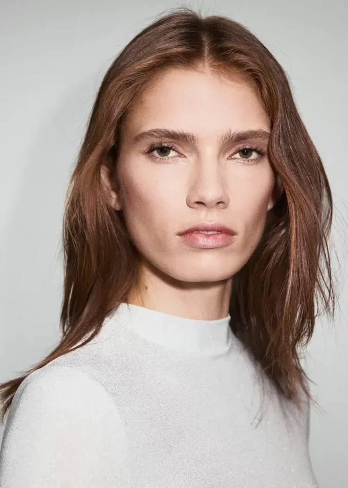 Lurexové tričko s perkinsovým výstřihem Lurexové tričko s perkinsovým výstřihem