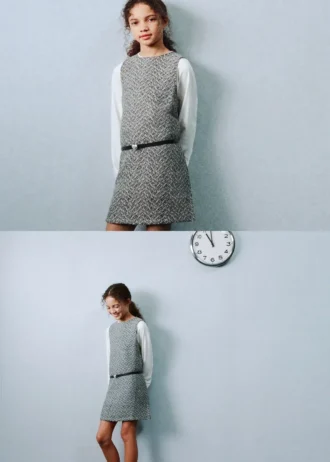 Lurexové tweedové šaty