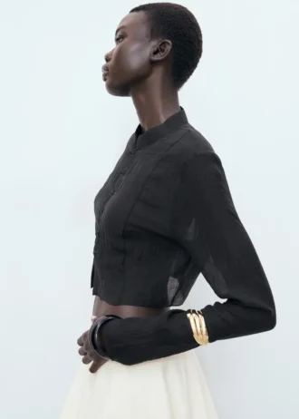 Lyocellová blůza s knoflíky