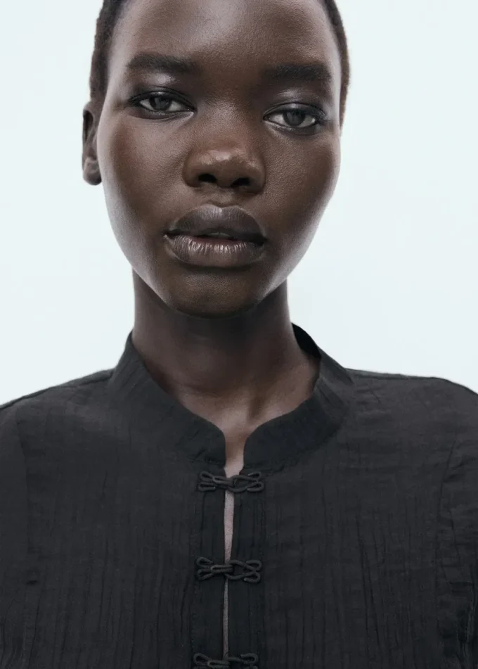 Lyocellová blůza s knoflíky Lyocellová blůza s knoflíky