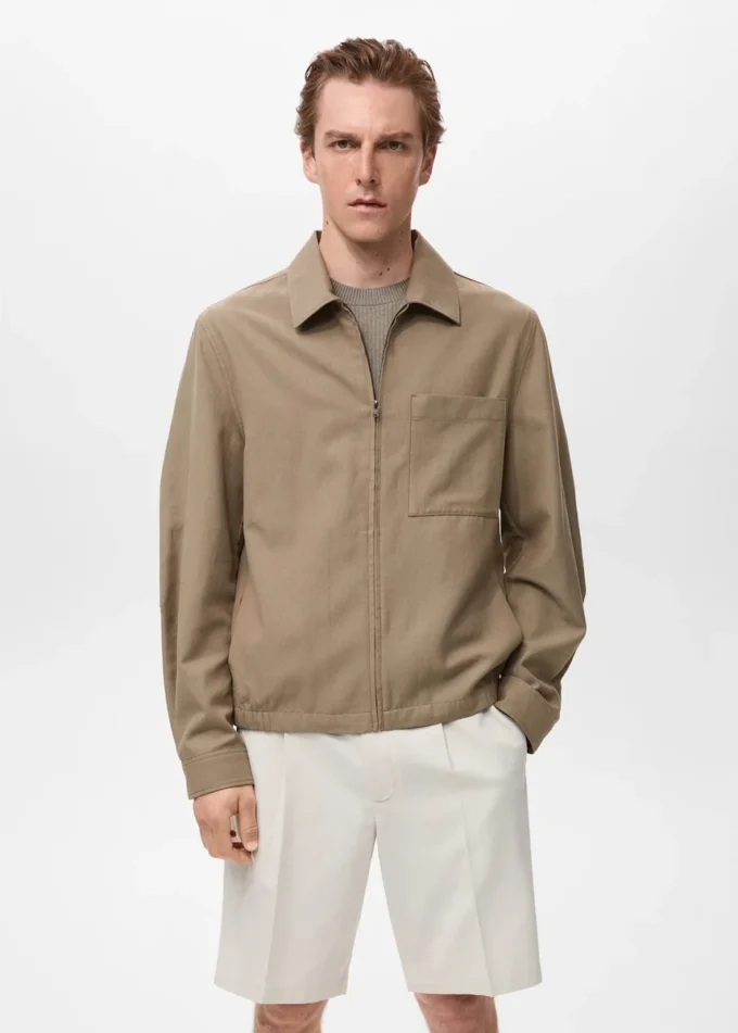 Lyocellová bunda s kapsami Lyocellová bunda s kapsami