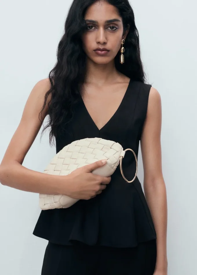 Lyocellový top s peplumem Lyocellový top s peplumem