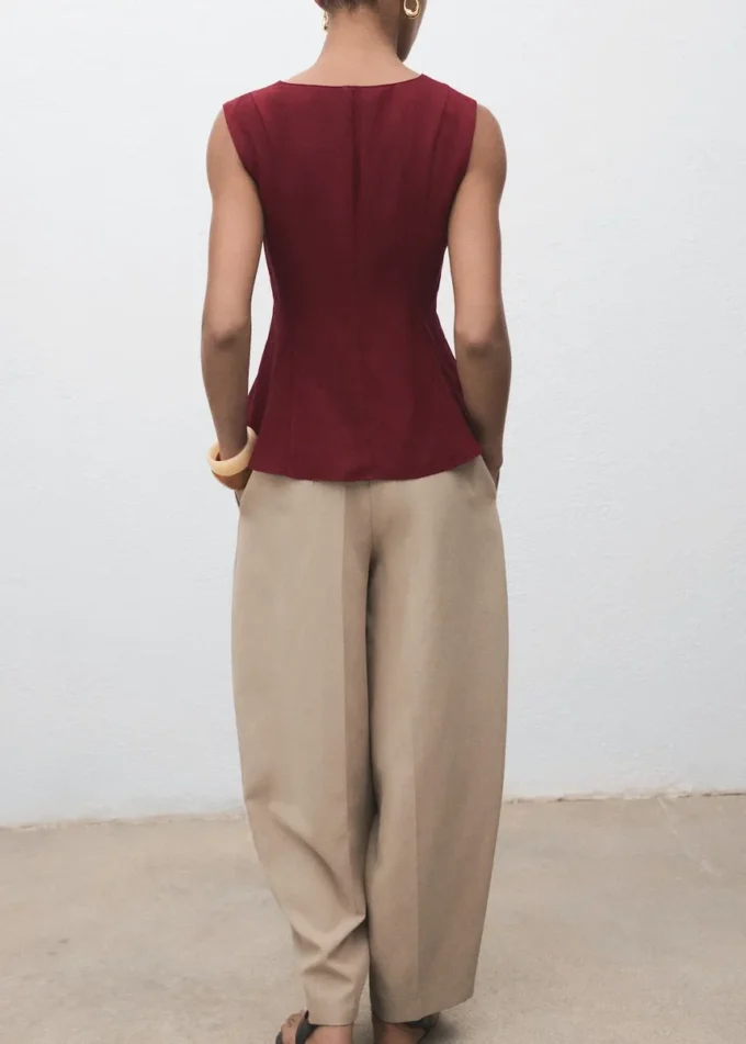 Lyocellový top s peplumem Lyocellový top s peplumem