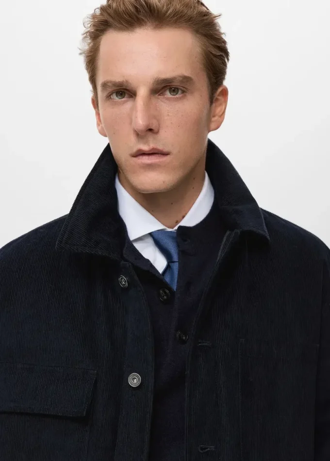 Manšestrová bunda s kapsami Manšestrová bunda s kapsami