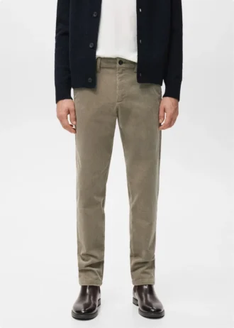 Manšestrové kalhoty slim fit