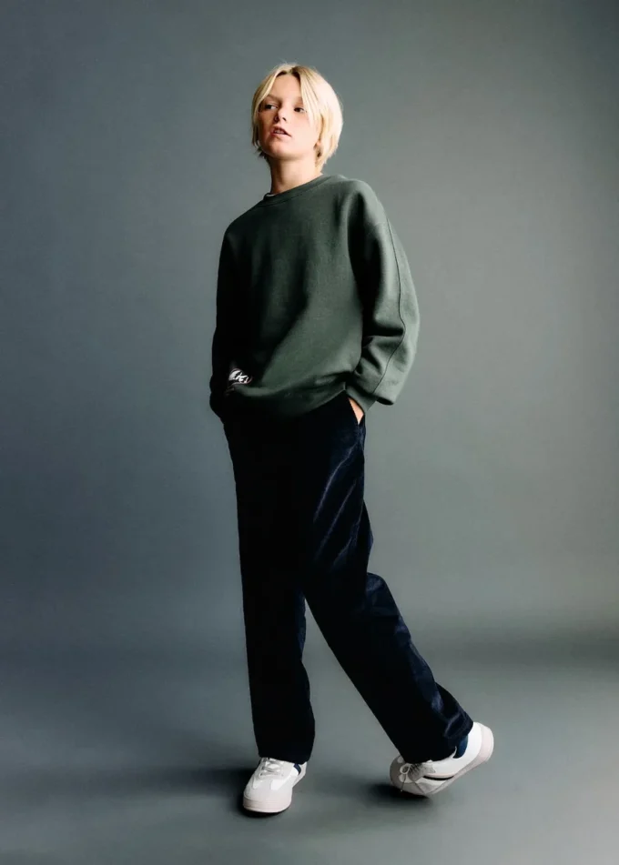 Manšestrové rovné kalhoty Manšestrové rovné kalhoty