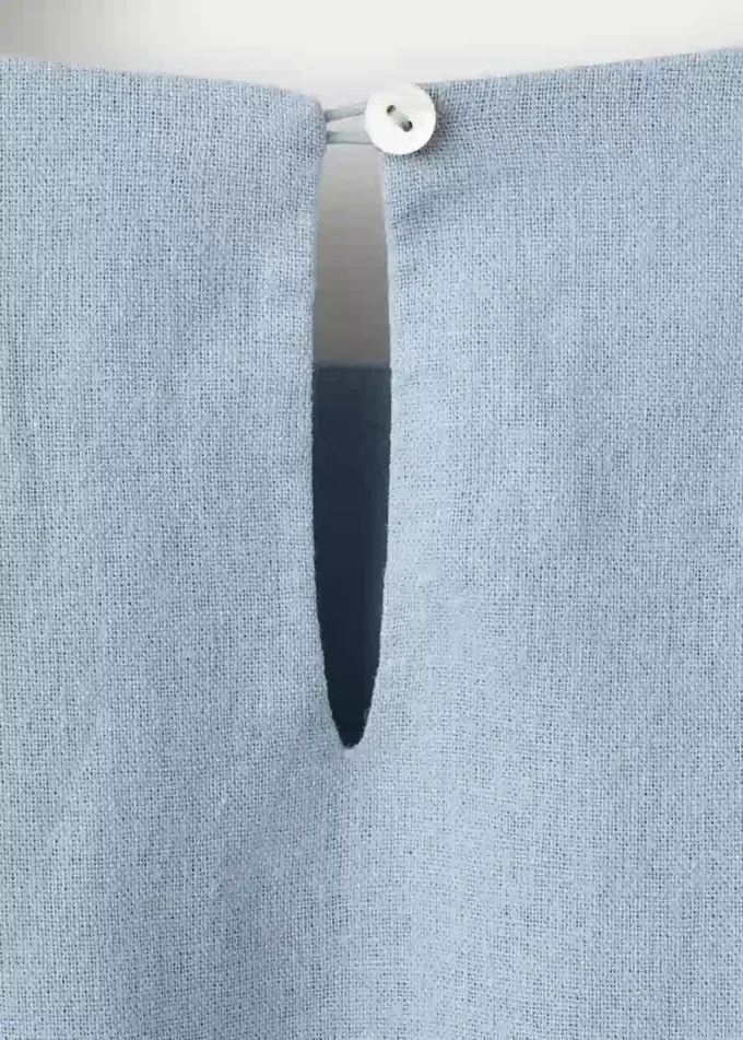 Midi šaty ze směsi lnu Midi šaty ze směsi lnu