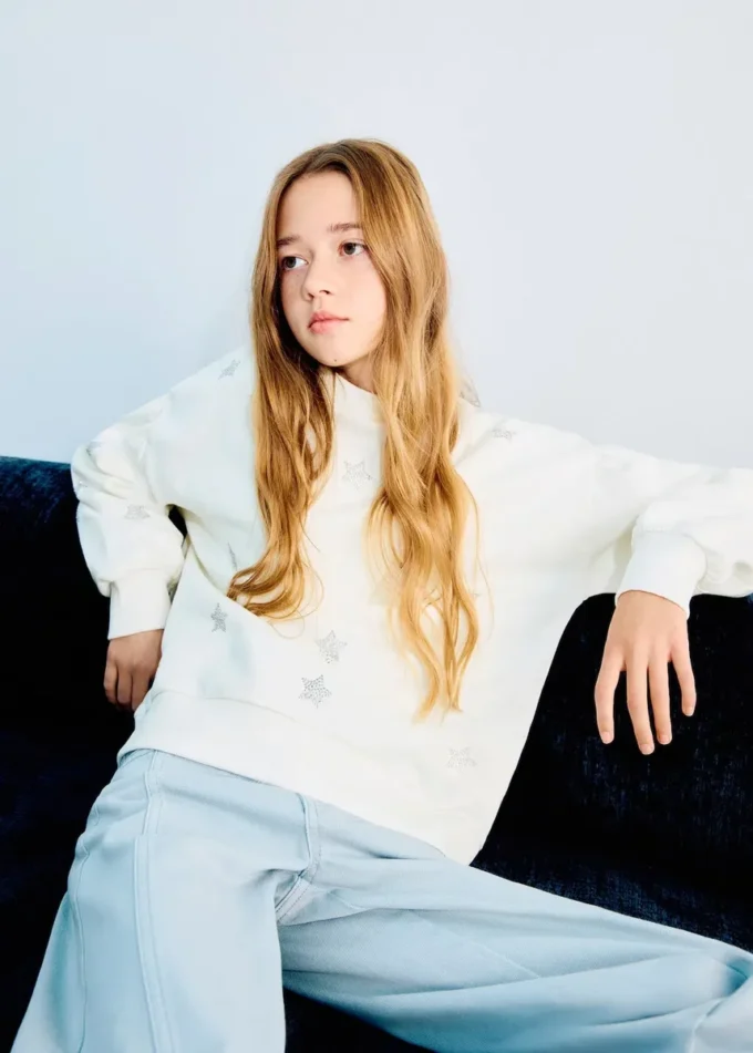 Mikina s hvězdami z umělých diamantů Mikina s hvězdami z umělých diamantů