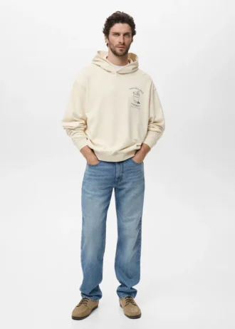 Mikina s kapucí a potiskem