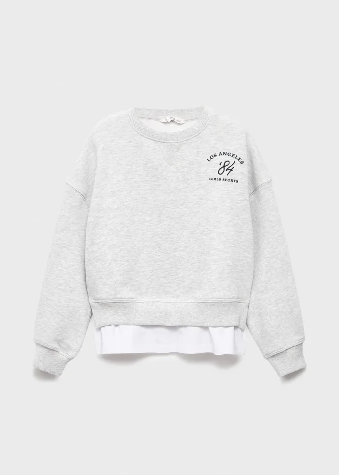 Mikina s košilovým lemem Mikina s košilovým lemem