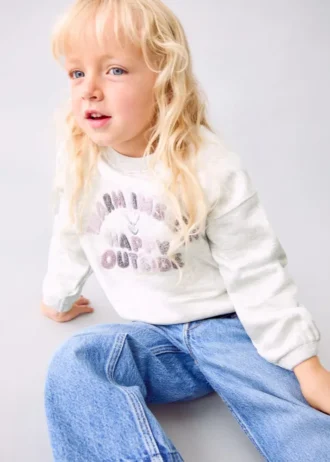 Mikina s květinovou výšivkou