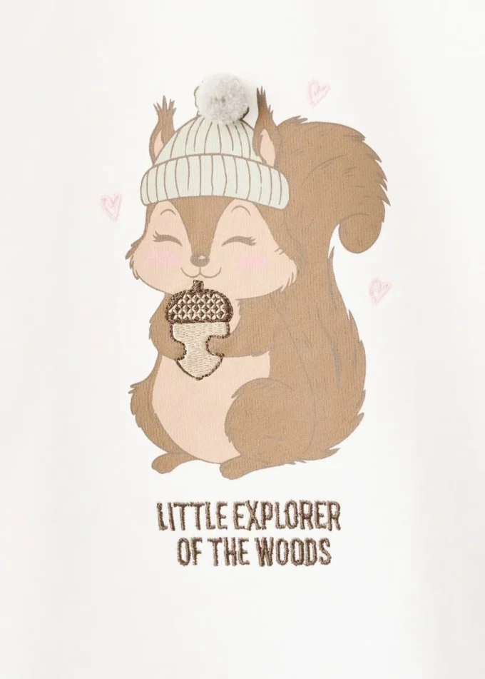 Mikina s potiskem a výšivkou Mikina s potiskem a výšivkou