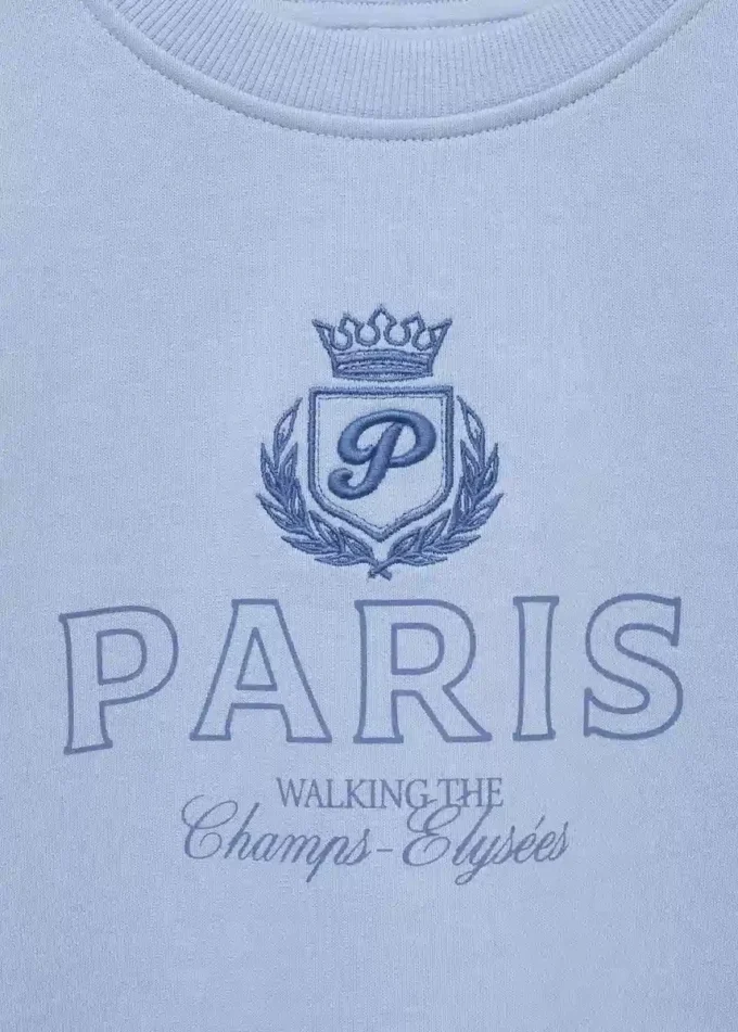 Mikina s potiskem a výšivkou Mikina s potiskem a výšivkou