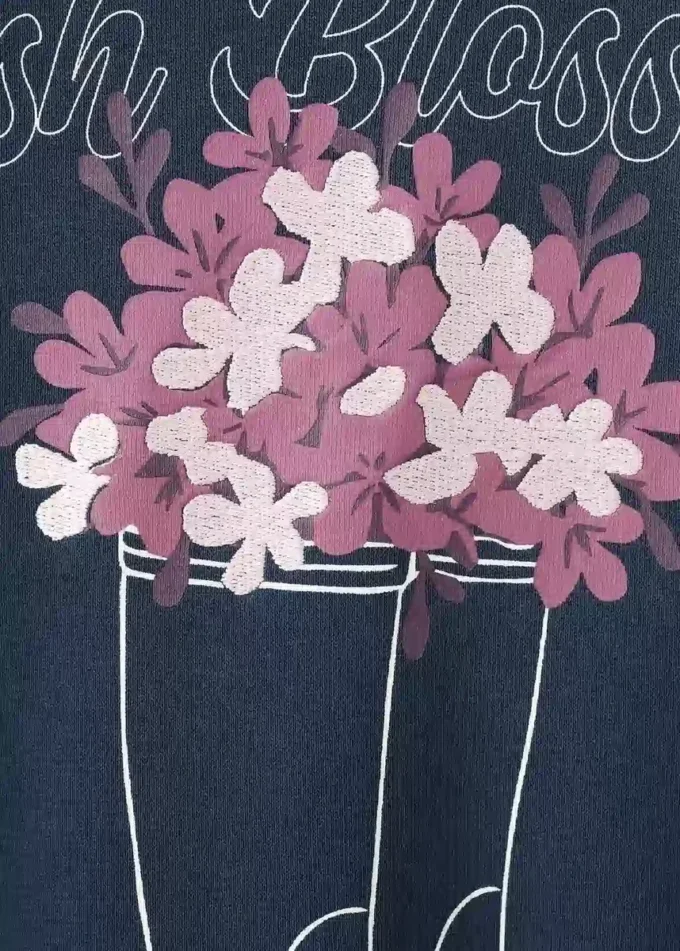 Mikina s potiskem a výšivkou Mikina s potiskem a výšivkou