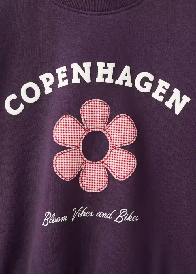 Mikina s potiskem a výšivkou Mikina s potiskem a výšivkou