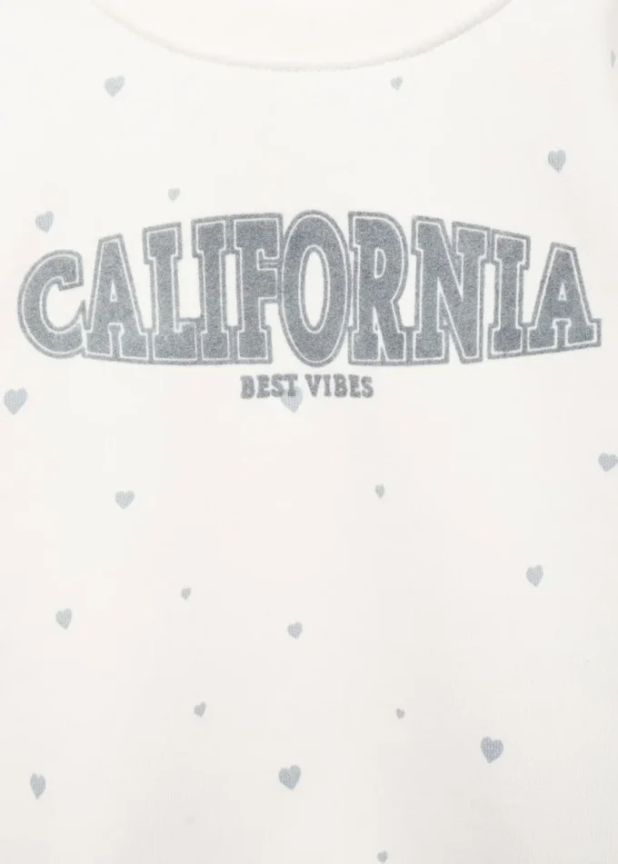 Mikina s potiskem srdíček Mikina s potiskem srdíček