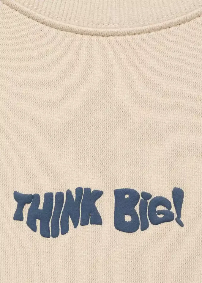 Mikina s reliéfním textem Mikina s reliéfním textem