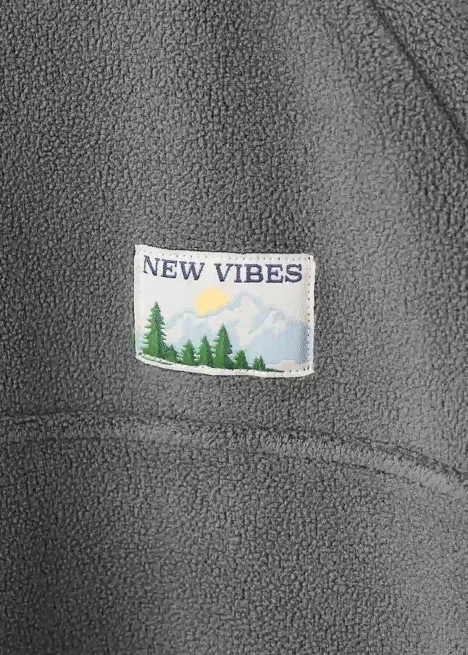 Mikina z polar fleece s perkinsovým výstřihem Mikina z polar fleece s perkinsovým výstřihem