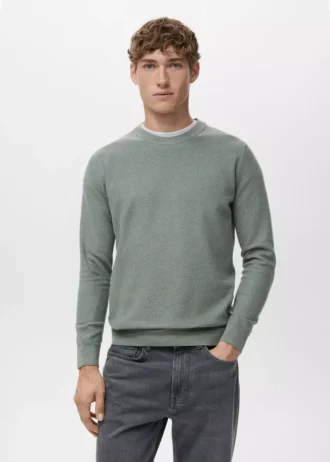 Mikrostrukturovaný bavlněný pletený svetr