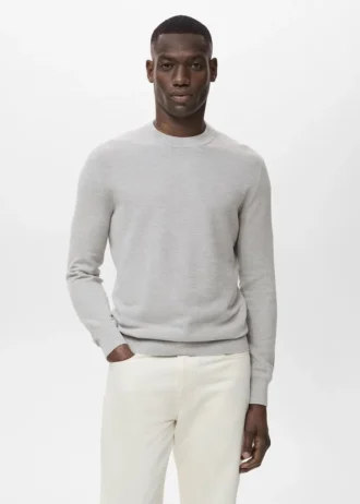 Mikrostrukturovaný bavlněný pletený svetr