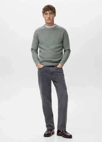 Mikrostrukturovaný bavlněný pletený svetr