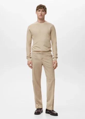 Mikrostrukturovaný bavlněný pletený svetr