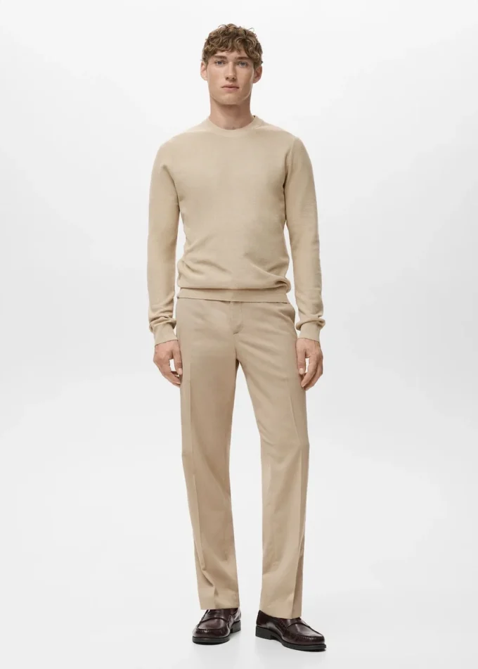 Mikrostrukturovaný bavlněný pletený svetr Mikrostrukturovaný bavlněný pletený svetr