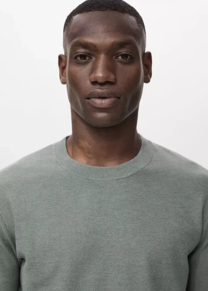 Mikrostrukturovaný bavlněný pletený svetr Mikrostrukturovaný bavlněný pletený svetr