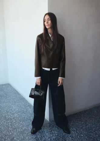 Mini lesklá kabelka s uchy