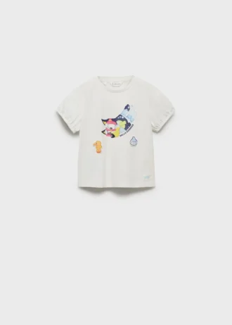 Modré tričko s potiskem