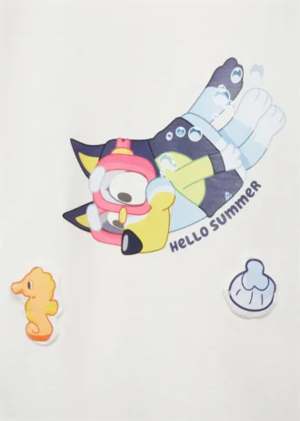 Modré tričko s potiskem