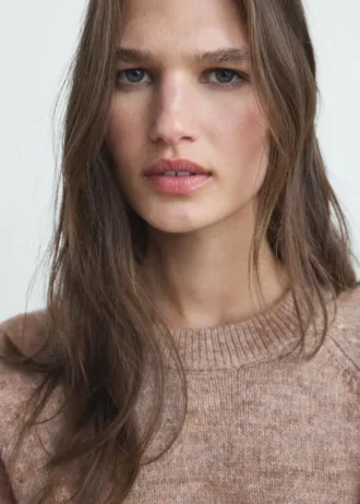 Mramorovaný pletený svetr