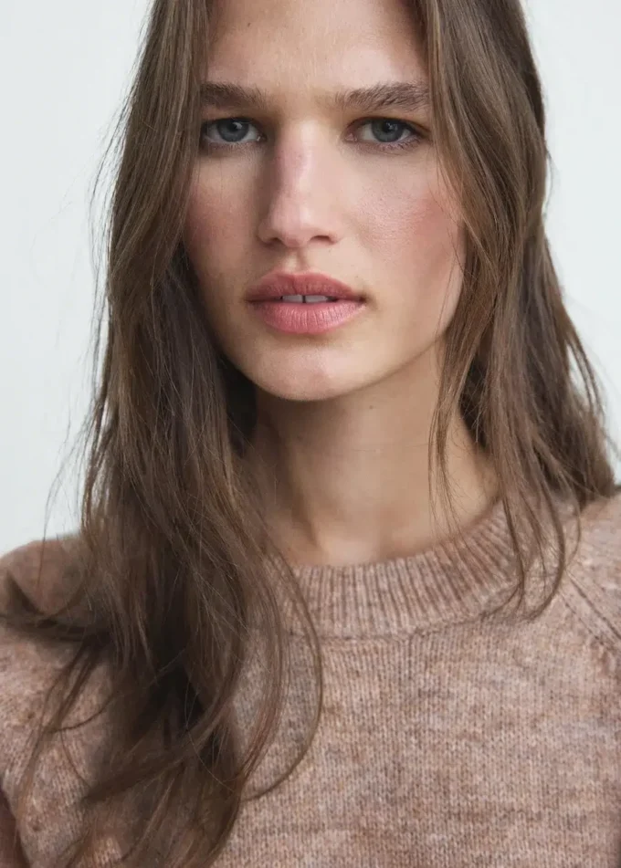 Mramorovaný pletený svetr Mramorovaný pletený svetr