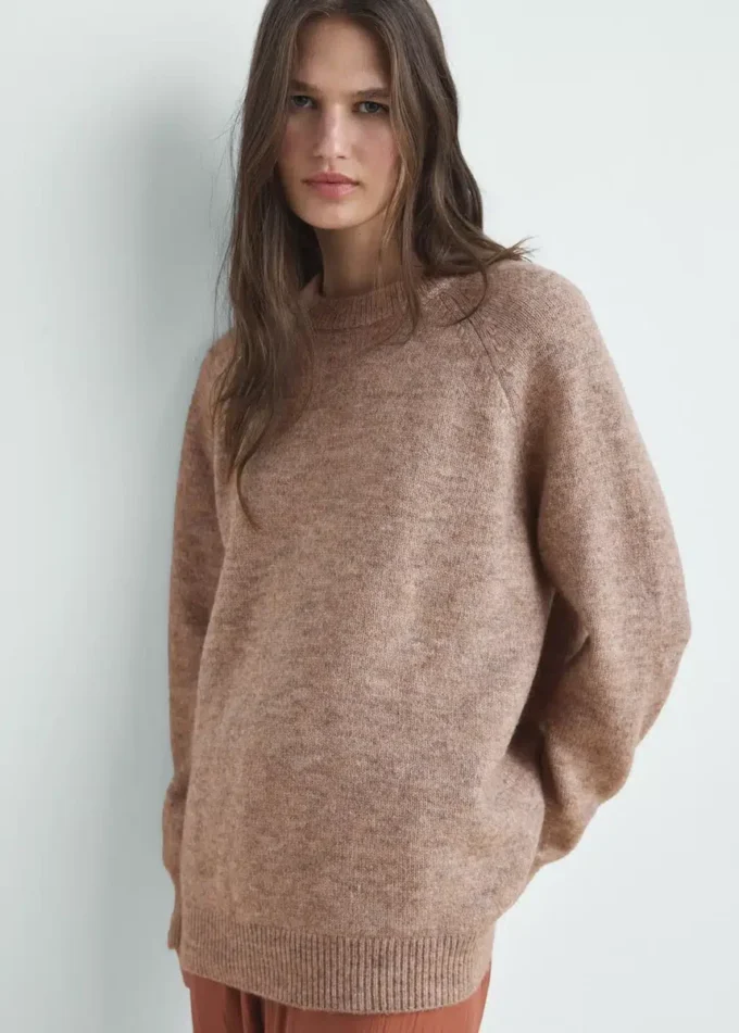 Mramorovaný pletený svetr Mramorovaný pletený svetr