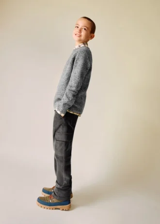 Mramorovaný pletený svetr