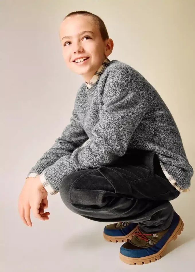 Mramorovaný pletený svetr Mramorovaný pletený svetr