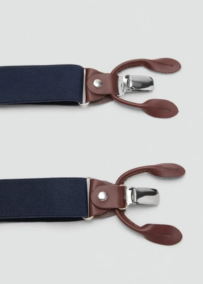 Nastavitelné elastické ramínka s koženými detaily Nastavitelné elastické ramínka s koženými detaily