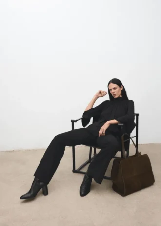 Nákupní taška ze semišové kůže