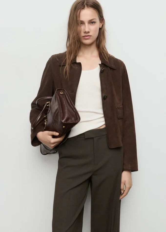 Nízký pas, zkrácené kalhoty s rovnými nohavicemi Nízký pas, zkrácené kalhoty s rovnými nohavicemi